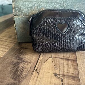 Black Heart-Embellished Women's Bag change purse Brighton